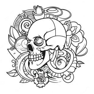 Cool Gangsta Tattoo Designs Coloring Page 2022-1662