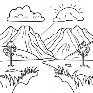 Colorful Argentina Landscape Coloring Page 20242-18818