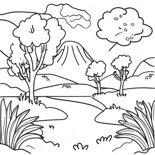 Colorful Argentina Landscape Coloring Page 20242-18819