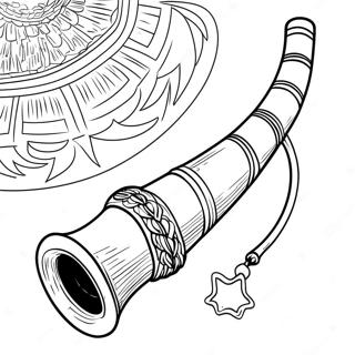 Yom Kippur Shofar Coloring Page 20262-18834