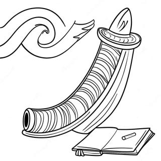 Yom Kippur Shofar Coloring Page 20262-18836