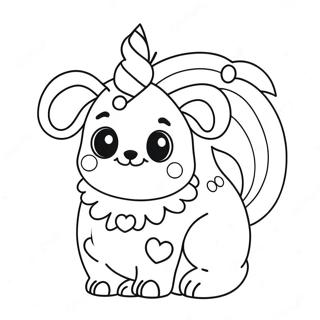 Cute Puppycorn With Rainbow Mane Coloring Page 20282-18849