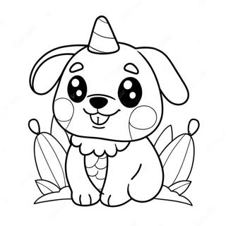 Cute Puppycorn With Rainbow Mane Coloring Page 20282-18851