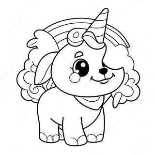 Cute Puppycorn With Rainbow Mane Coloring Page 20282-18852