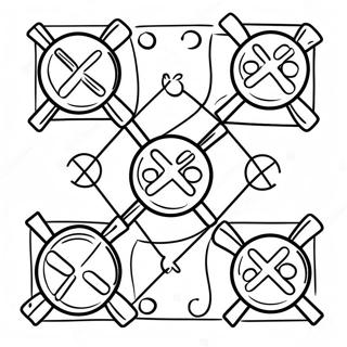 Tic Tac Toe Game Board Coloring Page 20311-18870