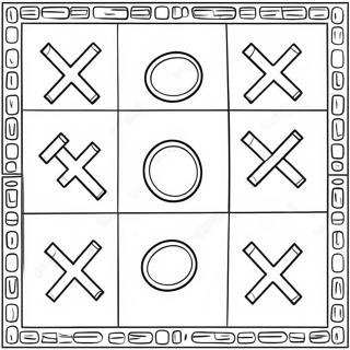 Tic Tac Toe Game Board Coloring Page 20311-18871