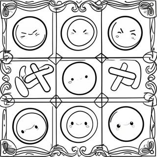 Tic Tac Toe Game Board Coloring Page 20311-18872