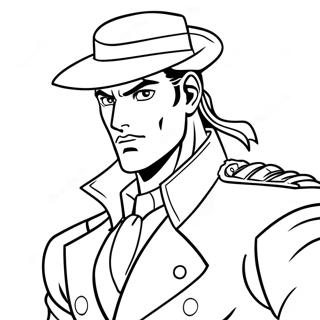 Jotaro Kujo In Action Coloring Page 20322-18881