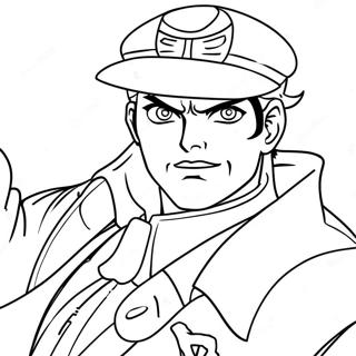 Jotaro Kujo In Action Coloring Page 20322-18882