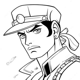 Jotaro Kujo In Action Coloring Page 20322-18884