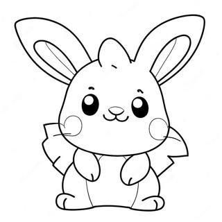 Cute Pokemon Bunny Coloring Page 20332-18889