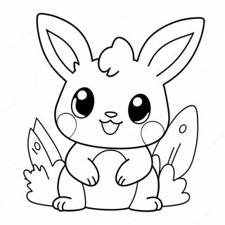 Cute Pokemon Bunny Coloring Page 20332-18891