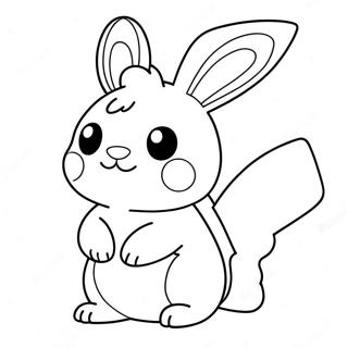 Cute Pokemon Bunny Coloring Page 20332-18892