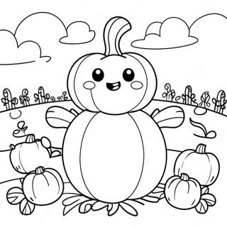 Cute Pumpkin Patch Coloring Page 20351-18902