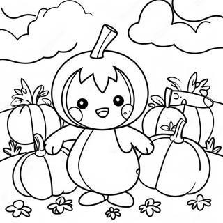 Cute Pumpkin Patch Coloring Page 20351-18903