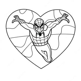 Spiderman Valentine Coloring Pages