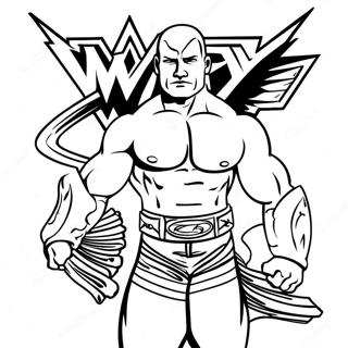 Custom Name Wwe Coloring Page 20391-18936