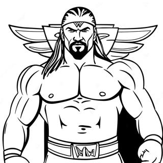 Personalized Wwe Superstar Coloring Page 20392-18937