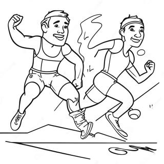 Olympic Athletes In Action Coloring Page 20402-18945