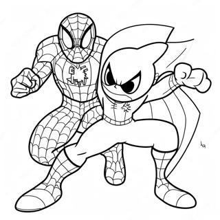 Spiderman And Sonic Team Up Coloring Page 20422-18962