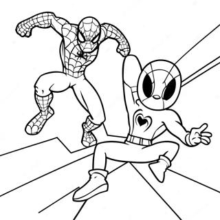 Spiderman And Sonic Team Up Coloring Page 20422-18963