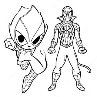 Spiderman And Sonic Team Up Coloring Page 20422-18964