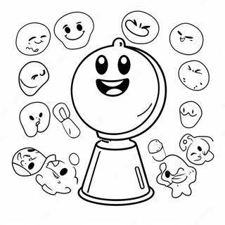 Colorful Gumball Characters Coloring Page 2042-1677