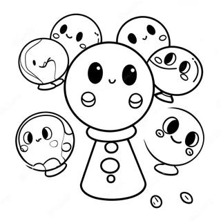 Colorful Gumball Characters Coloring Page 2042-1679