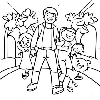 Joyful Homecoming Family Coloring Page 20432-18969