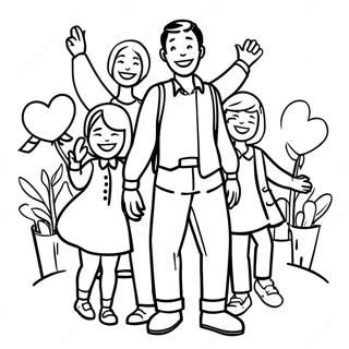 Joyful Homecoming Family Coloring Page 20432-18971