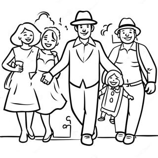 Joyful Homecoming Family Coloring Page 20432-18972