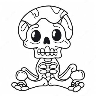 Funny Dry Bones Character Coloring Page 20442-18977