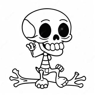 Funny Dry Bones Character Coloring Page 20442-18979