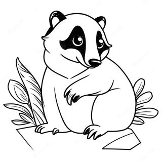 Hufflepuff Badger Coloring Page 20462-18996