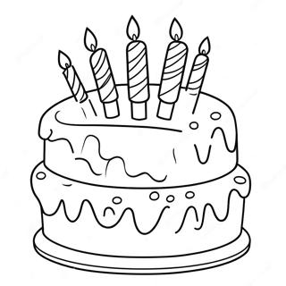 Birthday Cake Coloring Page 20471-18999