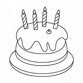 Birthday Cake Coloring Page 20471-19000