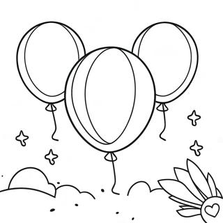 Colorful Birthday Balloons Coloring Page 20472-19003