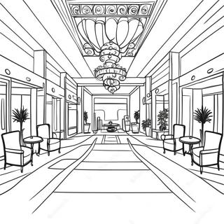 Luxury Hotel Lobby Coloring Page 20492-19019