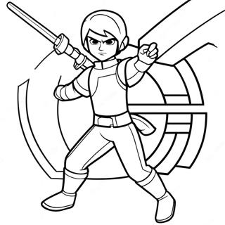 Ezra Bridger In Action Coloring Page 20512-19035