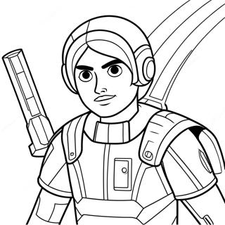 Ezra Bridger In Action Coloring Page 20512-19036