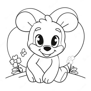 Cute Disney Valentines Coloring Page 2051-1683