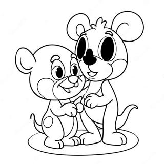 Cute Disney Valentines Coloring Page 2051-1684