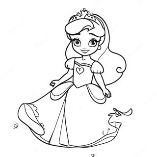 Adorable Disney Princess Valentines Coloring Page 2052-1686