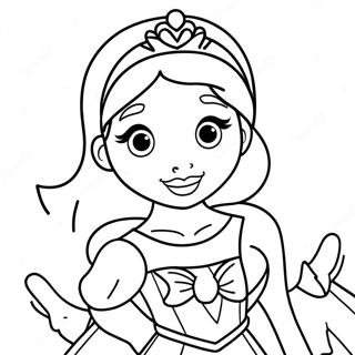 Adorable Disney Princess Valentines Coloring Page 2052-1688