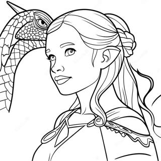 Daenerys Targaryen Dragon Coloring Page 20532-19051