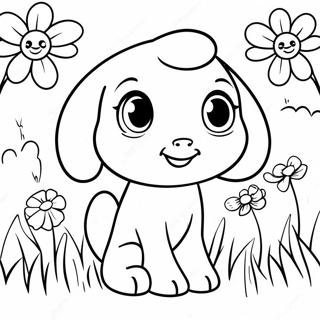 Cute Buttercup In A Garden Coloring Page 20562-19073