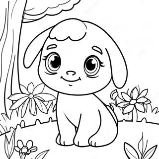 Cute Buttercup In A Garden Coloring Page 20562-19075