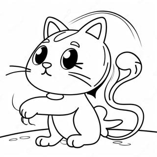 Playful Cat Kid Coloring Page 20572-19083