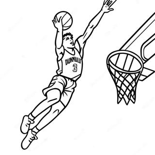 Lamelo Ball Dunking Action Coloring Page 20592-19099