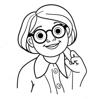 Funny Nana With Glasses Coloring Page 20602-19105